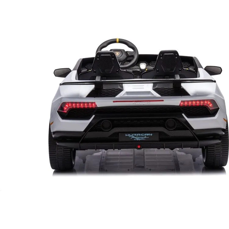 24V Lamborghini Huracan 2-Seater Electric Ride On - White