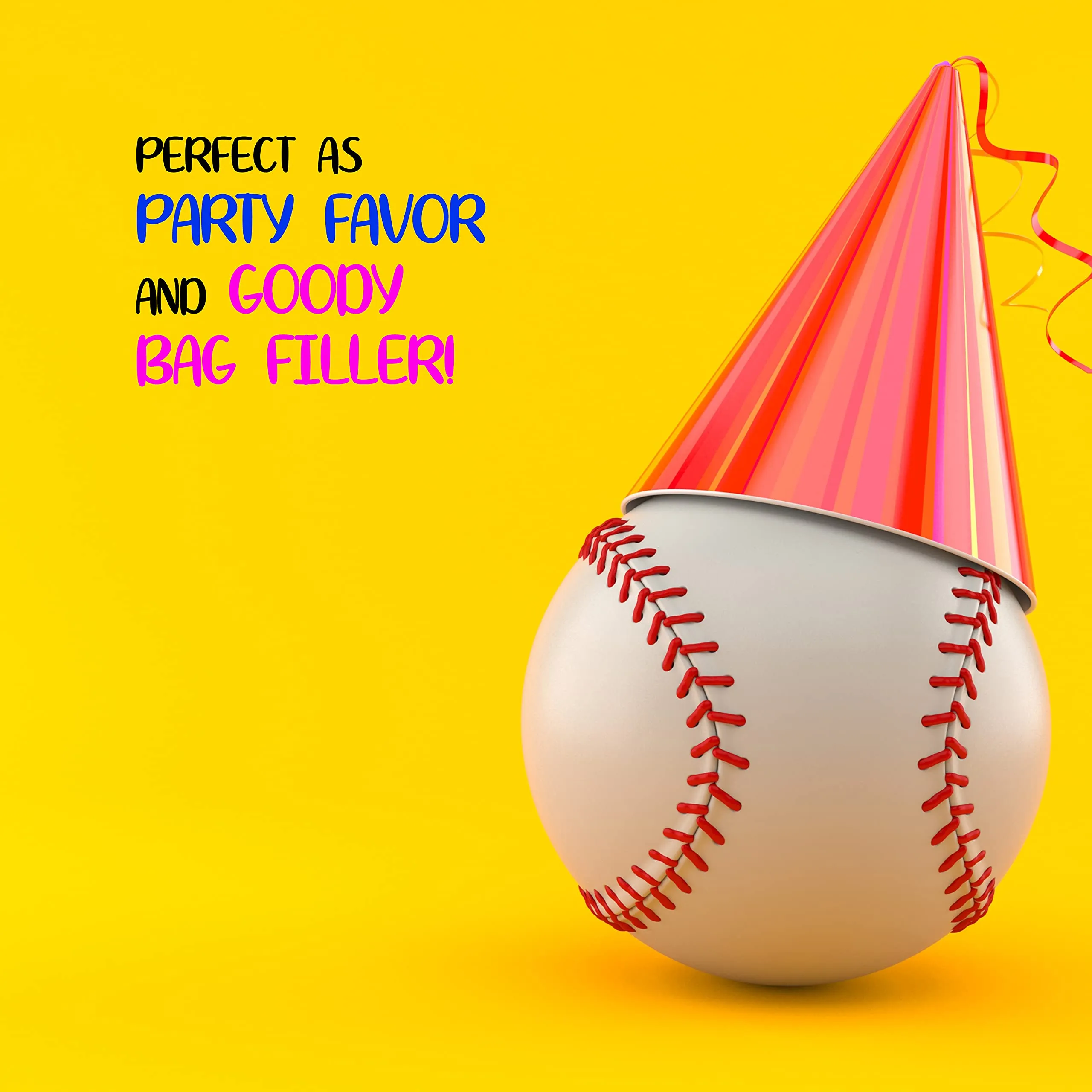 Baseball Sports Themed 2.5-Inch Foam Squeeze Balls For Stress Relief, Baseball Sport