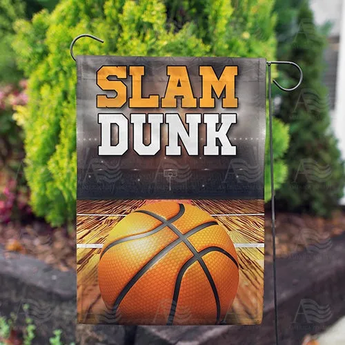Basketball Slam Dunk Double Sided Garden Flag