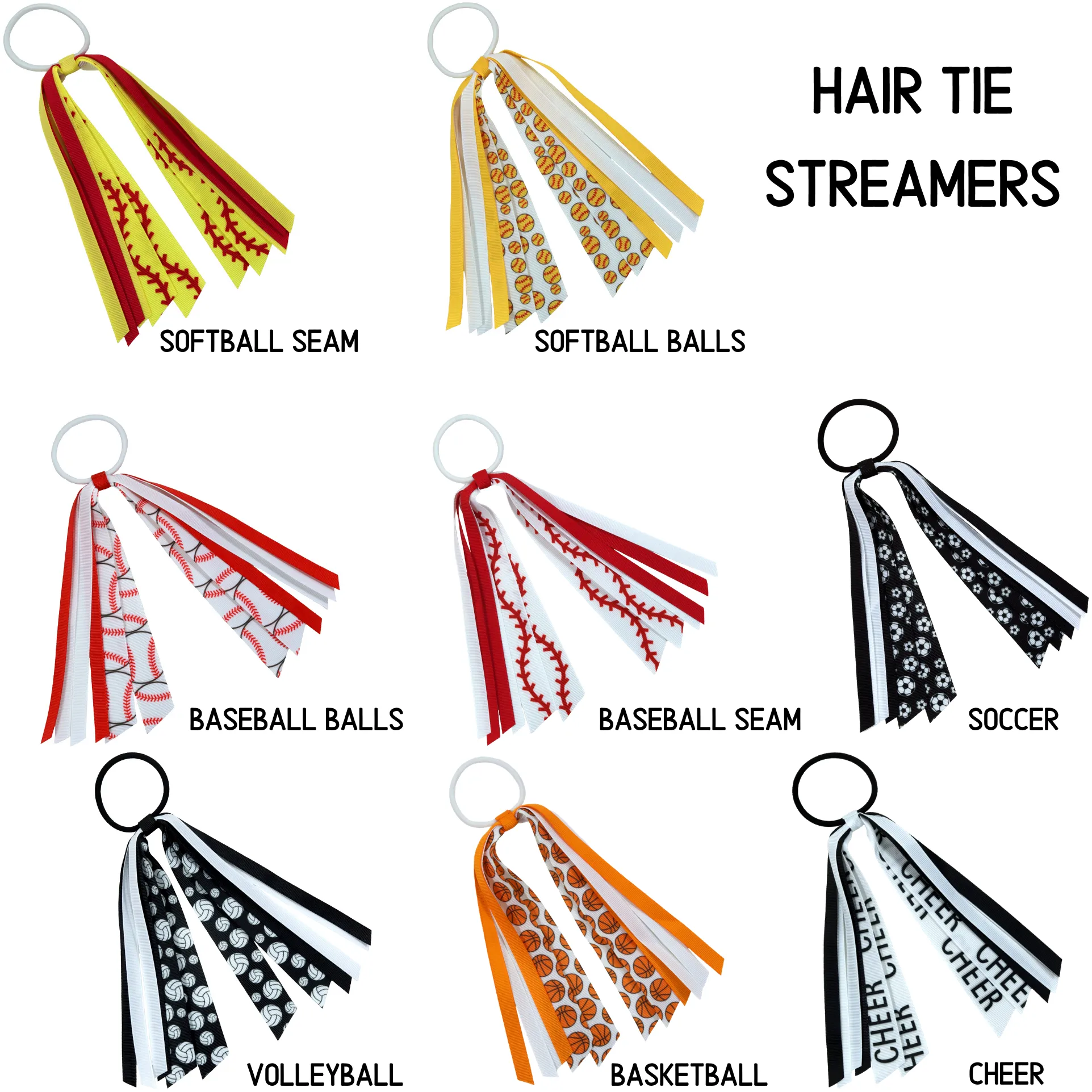 Basketball Sports Hair Streamer