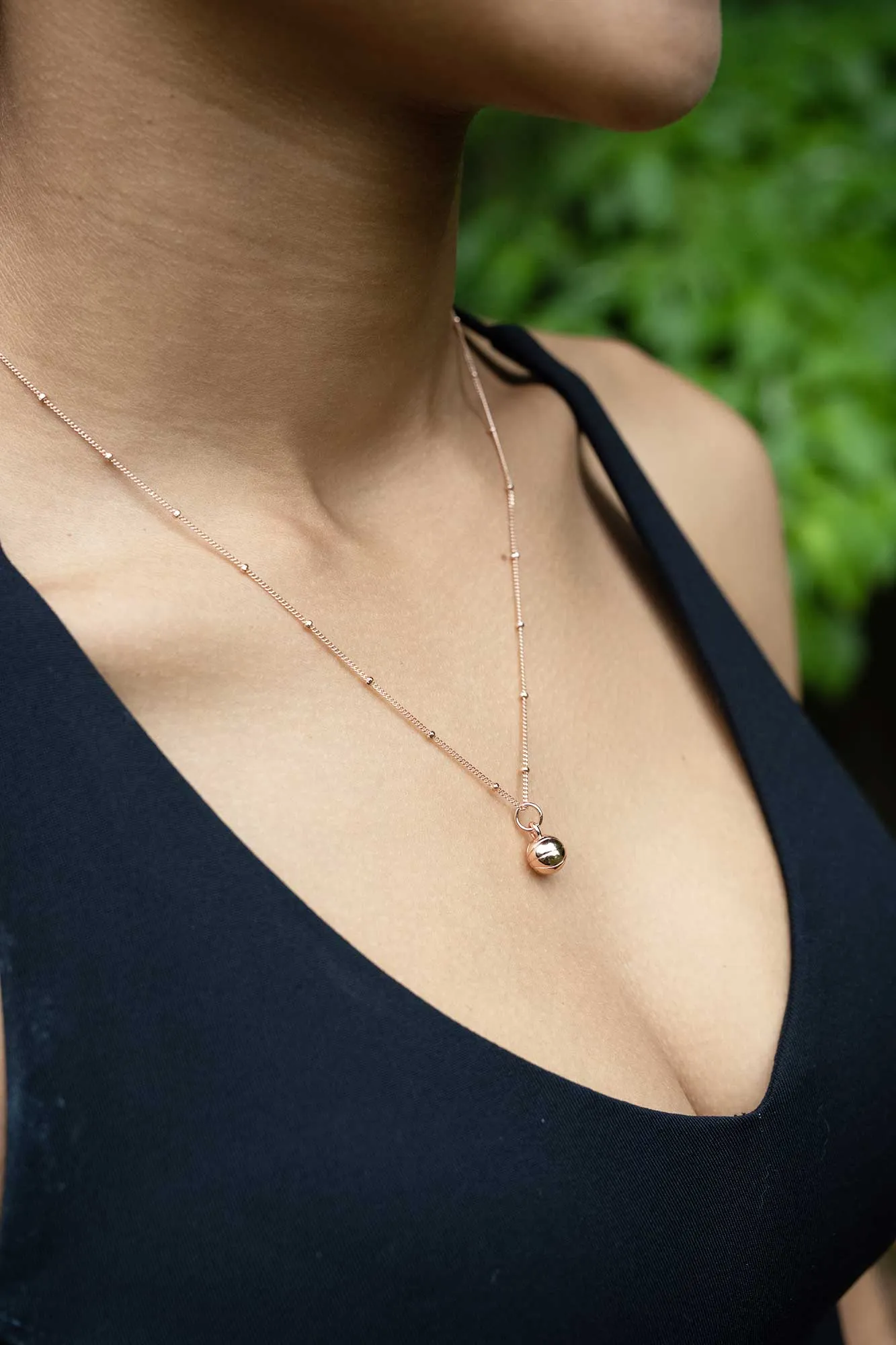 CC Sport Rose Gold Basketball Charm Necklace