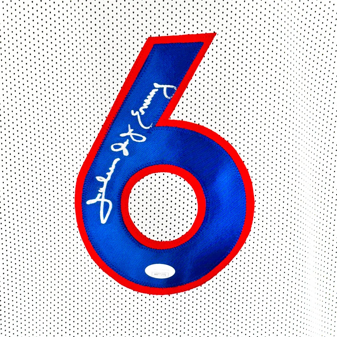 Julius Erving Signed Philadelphia White Basketball Jersey (JSA)