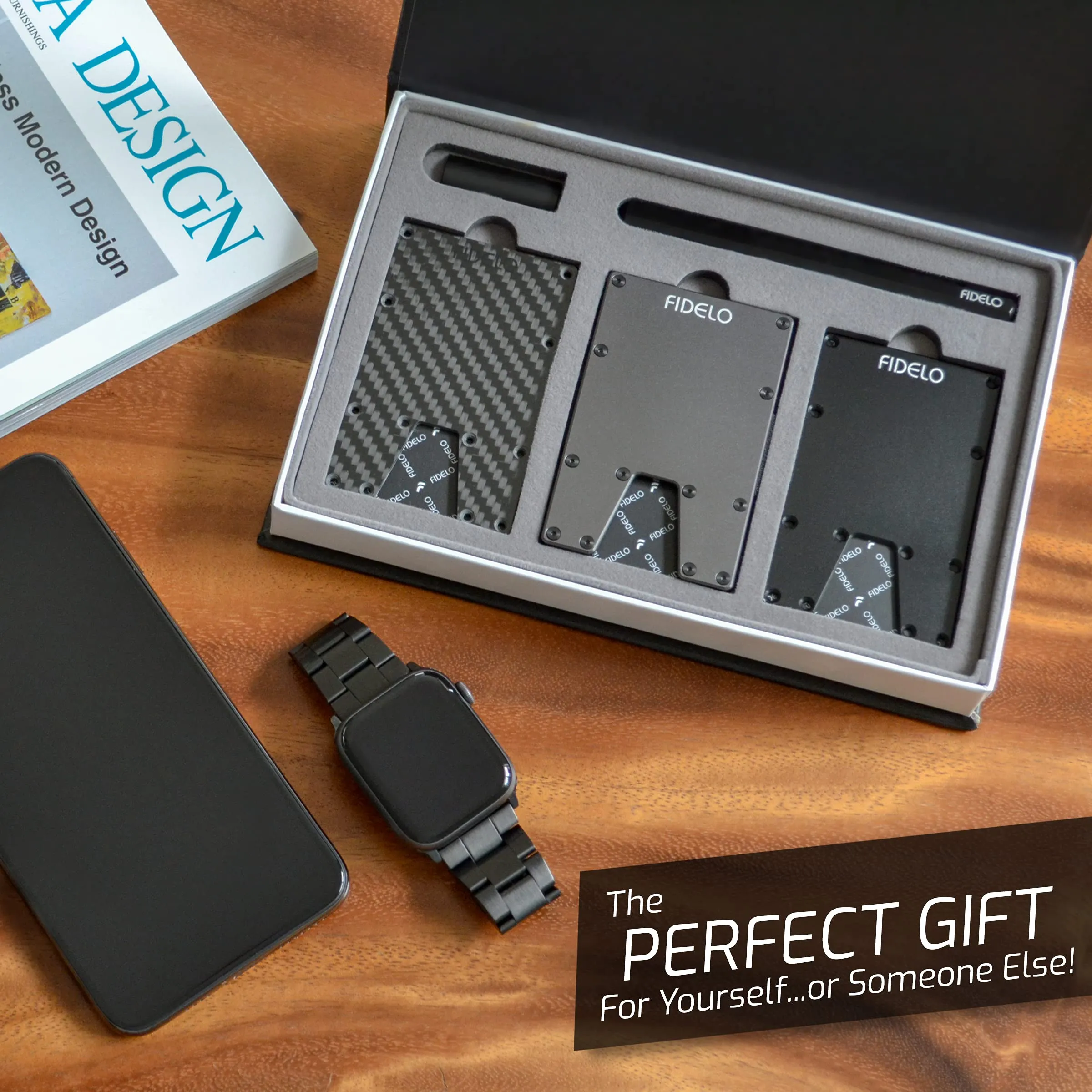 Minimalist Wallet For Men - Slim Rfid Credit Card Holder Money Clip