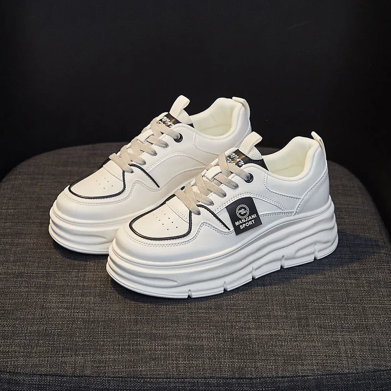 Women's Korean Style White Spring Joker Board Canvas Shoes